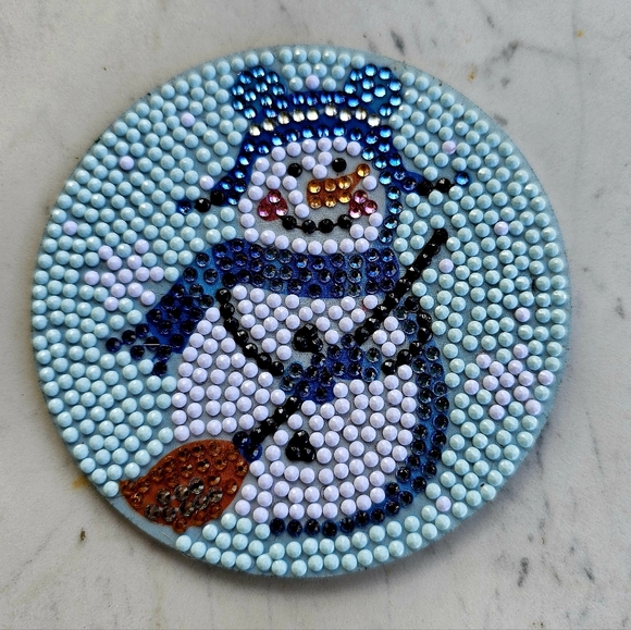 Christmas Snowman Coaster with Padding on Bottom Gift Decor - Picture 5 of 5